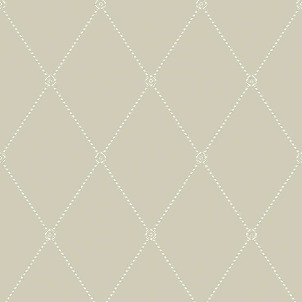 Large Georgian Rope Trellis-Behang-Tapete-Cole & Son-Olive-Rol-100/13065-Selected Wallpapers
