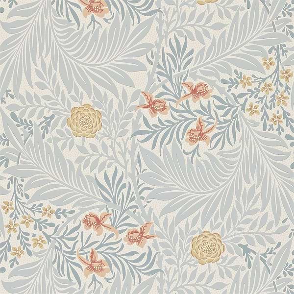 Larkspur-behang-Tapete-Morris & Co-Slate/Russet-Rol-212556-Selected Wallpapers