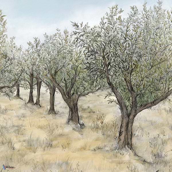 Lauris Int-Behang-Tapete-Casamance-Kaki/Ciel-Vinyl-75631222-Selected Wallpapers