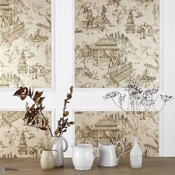 Le printemps du mekong metal-behang-Tapete-Pierre Frey-Selected Wallpapers