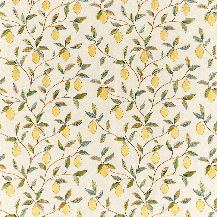Lemon Tree Embroidery stof-Fabric-Tapete-Morris & Co-Selected Wallpapers