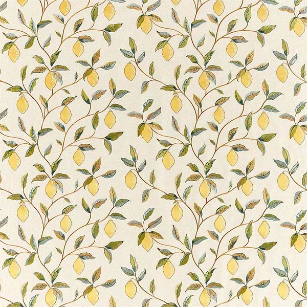Lemon Tree Embroidery stof-Fabric-Tapete-Morris & Co-Selected Wallpapers