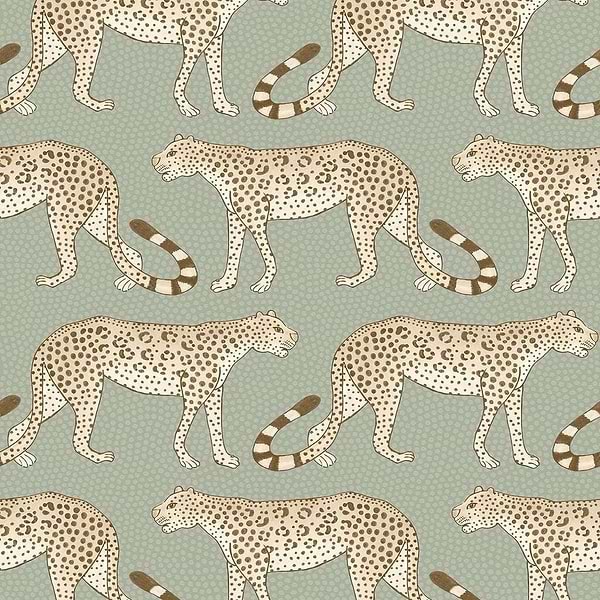 Leopard Walk-Behang-Tapete-Cole & Son-Linen on Soft Olive-Rol-109/2009-Selected Wallpapers