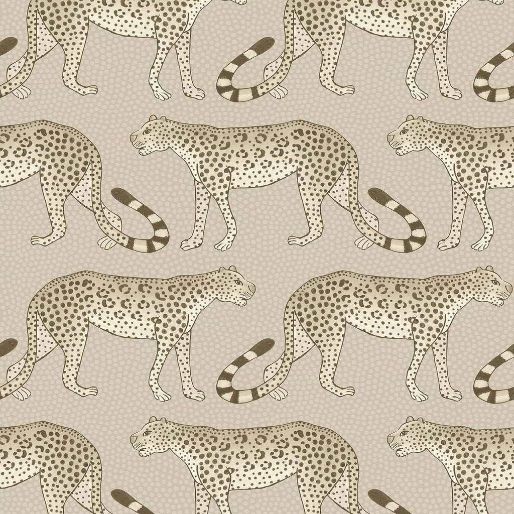 Leopard Walk-Behang-Tapete-Cole & Son-Safari on Taupe-Rol-109/2012-Selected Wallpapers