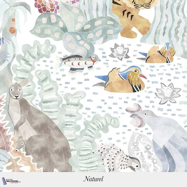 Les 5 Continents-behang-Tapete-Isidore Leroy-Natural-Non Woven-6248617-Selected Wallpapers