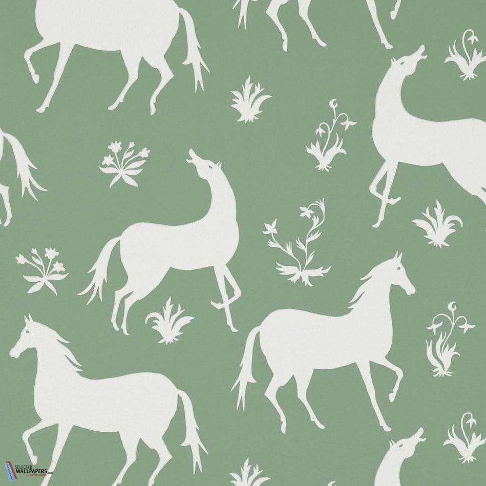 Les Cavales-behang-Tapete-Pierre Frey-Argile Verte-Rol-FP776002-Selected Wallpapers
