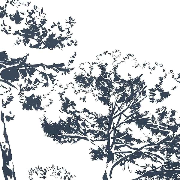 Les Pins Bleu-behang-Tapete-Isidore Leroy-Paneel A-06241914-Selected Wallpapers