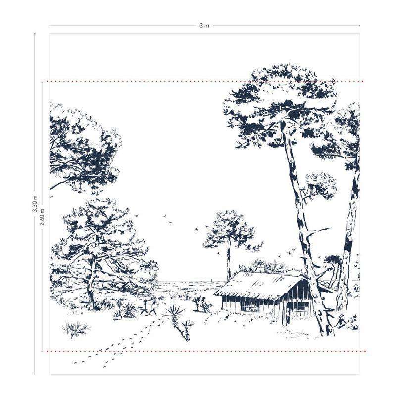 Les Pins Bleu-behang-Tapete-Isidore Leroy-Selected Wallpapers