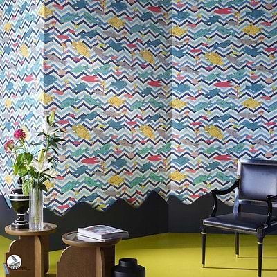 Les Poissons du Nil-Behang-Tapete-Pierre Frey-Selected Wallpapers