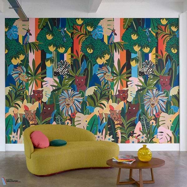 Les Rois de la jungle-behang-Tapete-Pierre Frey-Selected Wallpapers