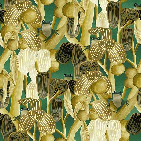 Les grenouilles de Chavroches-behang-Tapete-Arte-Camouflage-Meter (M1)-97510-Selected Wallpapers