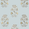 Lily Flower-Behang-Tapete-Thibaut-Spa Blue-Rol-T13201-Selected Wallpapers