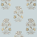 Lily Flower-Behang-Tapete-Thibaut-Spa Blue-Rol-T13201-Selected Wallpapers