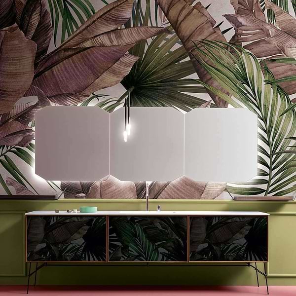Lost in the Jungle | Fiber Glass-behang-Tapete-Inkiostro Bianco-Selected Wallpapers