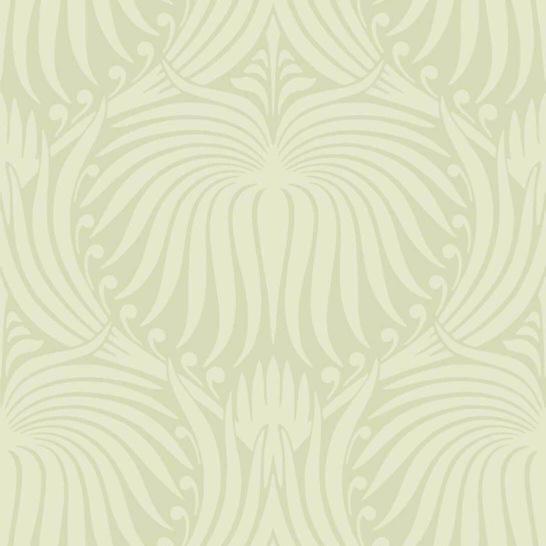 Lotus-Behang-Tapete-Farrow & Ball-Tunsgate Green-Rol-BP2041-Selected Wallpapers
