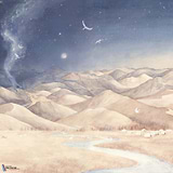 Loup Blue biche Fauve-behang-Tapete-Les Dominotiers-Selected Wallpapers