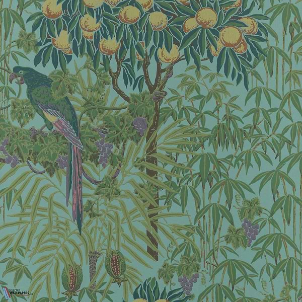 Macaw-Behang-Tapete-1838 wallcoverings-Teal-Rol-2311-167-04-Selected Wallpapers