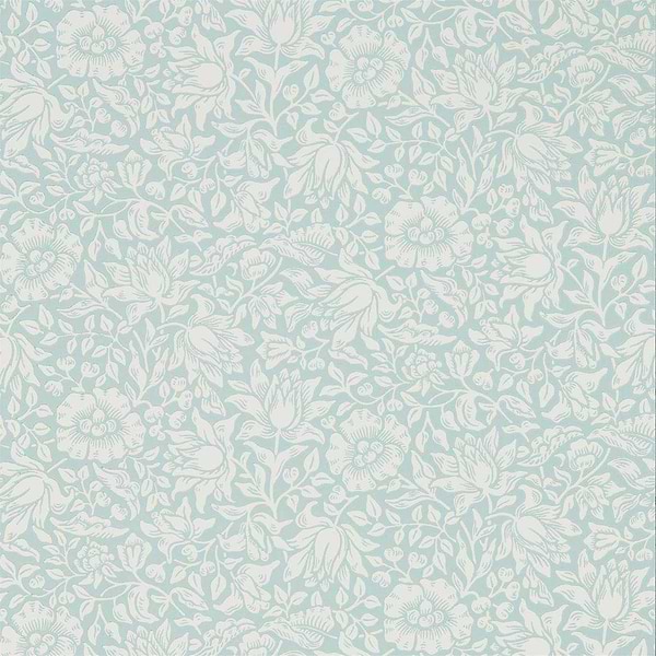 Mallow-behang-Tapete-Morris & Co-Chalk Duck Egg-Rol-216679-Selected Wallpapers