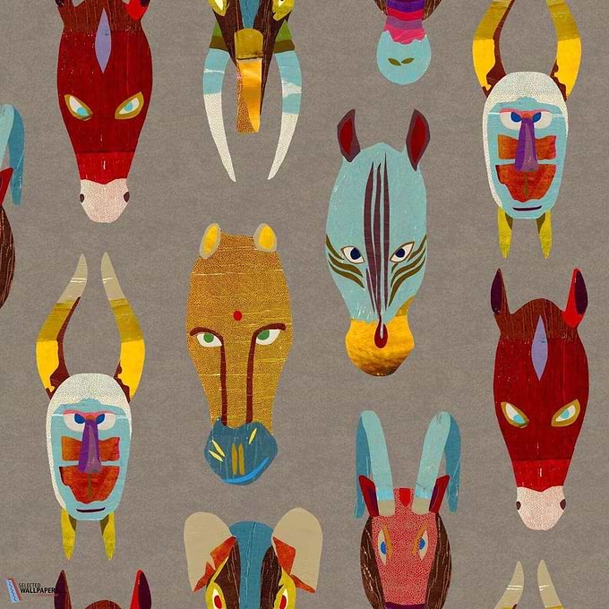 Marabout-behang-Tapete-Pierre Frey-Multicolore-Meter (M1)-FP432001-Selected Wallpapers