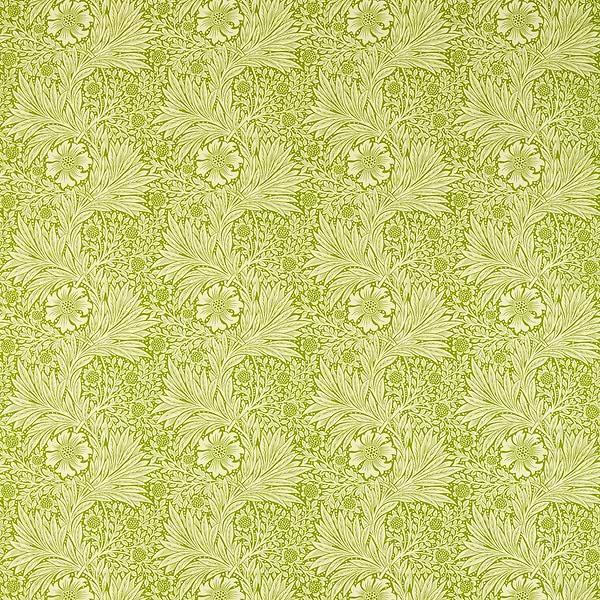 Marigold stof-Fabric-Tapete-Morris & Co-Cream/Sap Green-Meter (M1)-226982-Selected Wallpapers