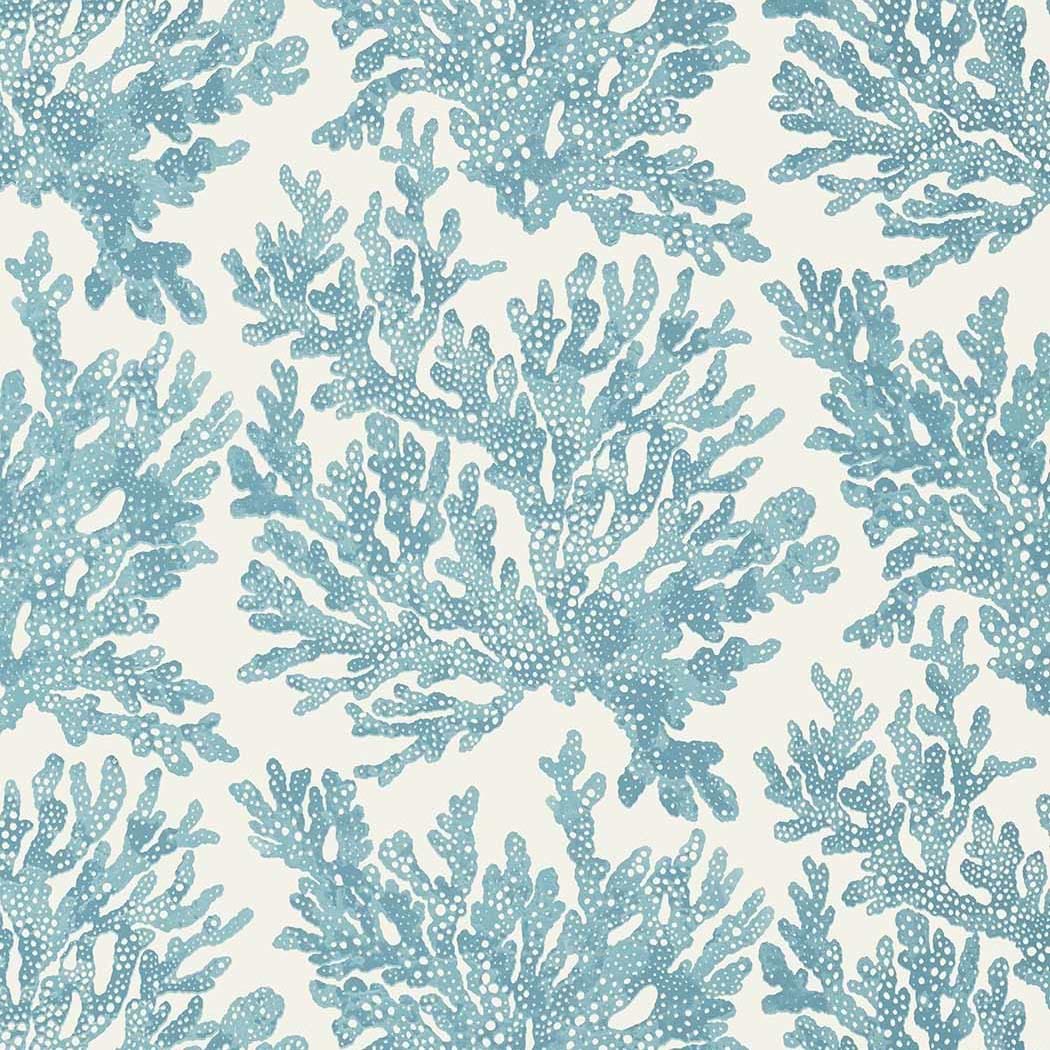 Marine Coral-Behang-Tapete-Thibaut-Spa Blue-Rol-T10122-Selected Wallpapers