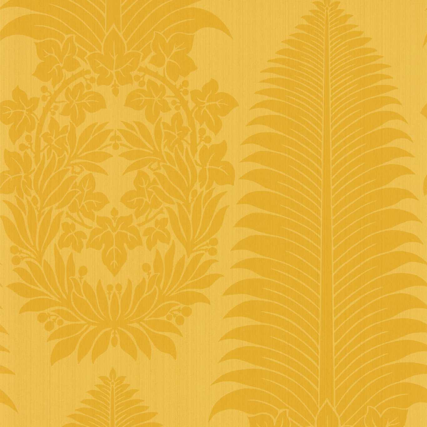 Marsden's Palm Damask-Tapete-Zoffany-Tigers Eye-Rolle-313022-Selected Wallpapers