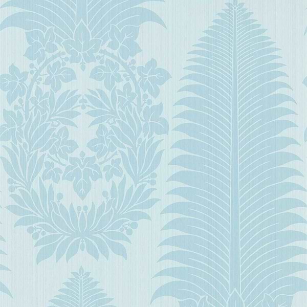 Marsden's Palm Damask-Tapete-Zoffany-Blue Stone-Rolle-313023-Selected Wallpapers