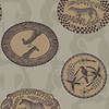 Matrinah-Behang-Tapete-Cole & Son-Metallic Gold & Charcoal-Rol-109/4021-Selected Wallpapers