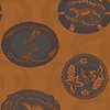 Matrinah-Behang-Tapete-Cole & Son-Burnt Orange & Charcoal-Rol-109/4022-Selected Wallpapers