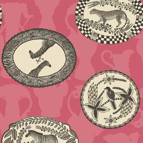 Matrinah-Behang-Tapete-Cole & Son-Soot & Fuchsia-Rol-109/4023-Selected Wallpapers