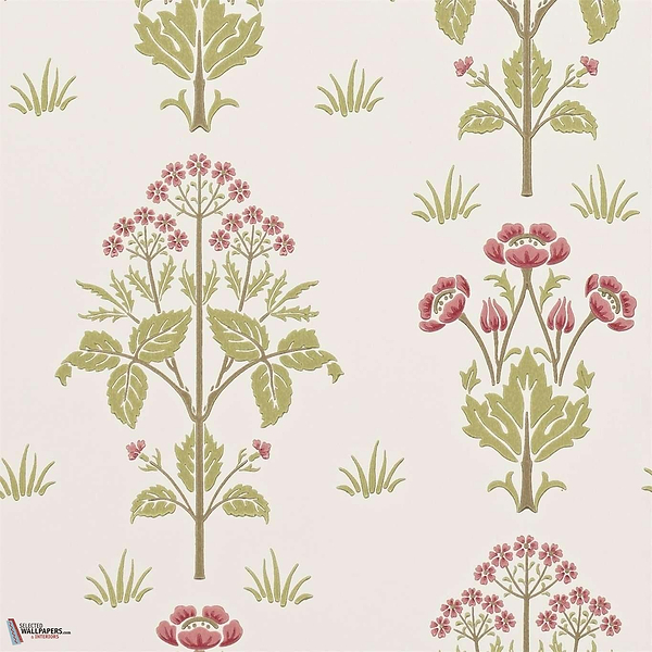 Meadow Sweet-behang-Tapete-Morris & Co-Rose/Olive-Rol-210347-Selected Wallpapers