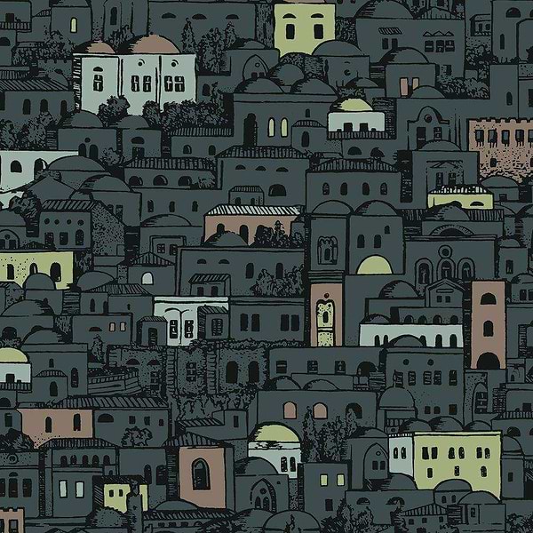 Mediterranea-behang-Tapete-Cole & Son-Antraciet-Rol-114/7014-Selected Wallpapers