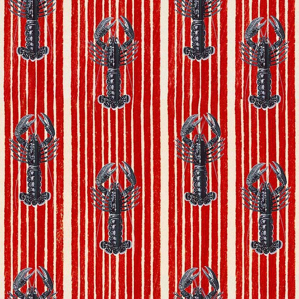 Mediterranean lobsters-behang-Tapete-Mind the Gap-Red-Rol-WP30064-Selected Wallpapers
