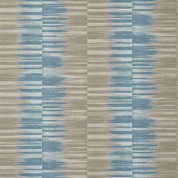 Mekong Stripe-Behang-Tapete-Thibaut-Spa Blue-Rol-T10092-Selected Wallpapers