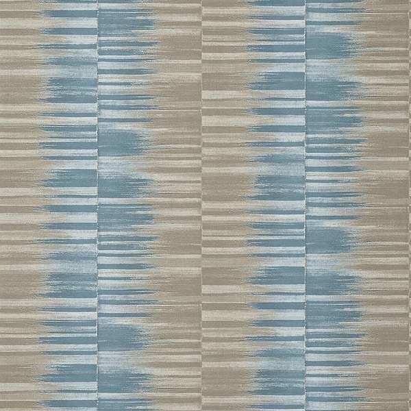 Mekong Stripe-Behang-Tapete-Thibaut-Spa Blue-Rol-T10092-Selected Wallpapers
