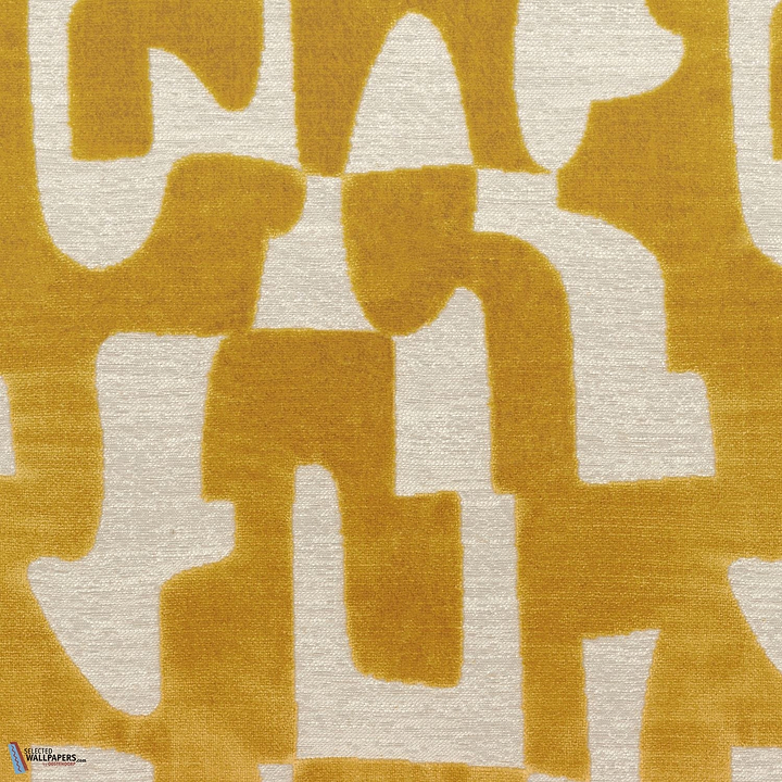 Melodie stof-Casamance-Moutarde-Meter (M1)-Selected-Wallpapers-Interiors