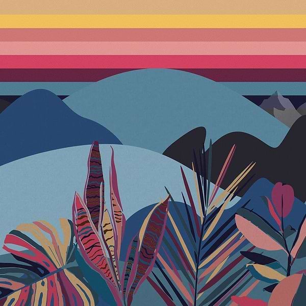 Melting-Pot-behang-Tapete-Inkiostro Bianco-Blue-Vinyl 68 cm-INKONPI2002-Selected Wallpapers