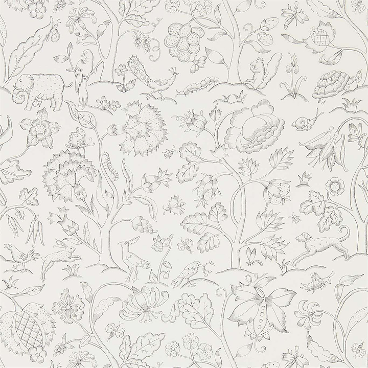 Middlemore-behang-Tapete-Morris & Co-Chalk Charcoal-Rol-216693-Selected Wallpapers