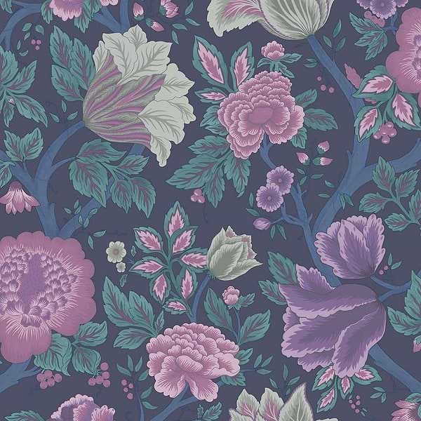 Midsummer Bloom-behang-Tapete-Cole & Son-Mulberry & Purple-Rol-116/4015-Selected Wallpapers