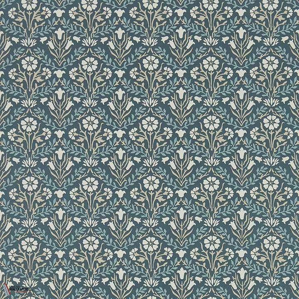 Morris Bellflowers-behang-Tapete-Morris & Co-Indigo/Linen-Rol-216436-Selected Wallpapers