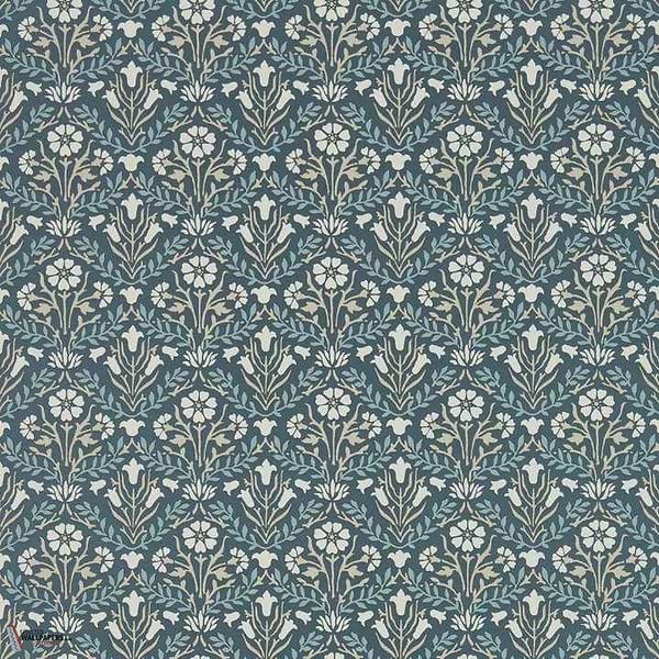 Morris Bellflowers-behang-Tapete-Morris & Co-Indigo/Linen-Rol-216436-Selected Wallpapers