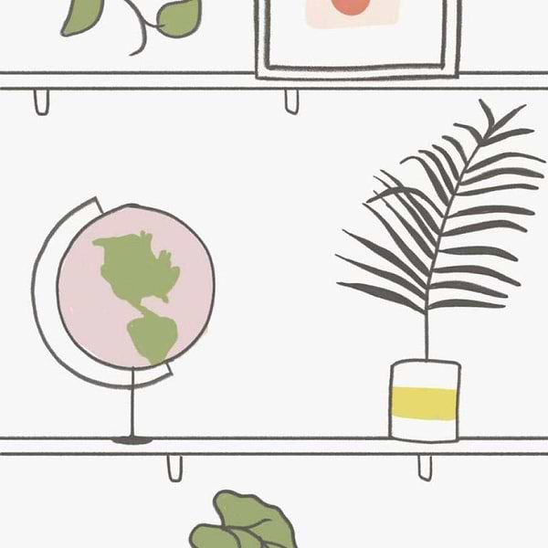 My Library-behang-Tapete-Coordonne-Spring-Rol-9700190-Selected Wallpapers