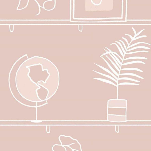 My Library-behang-Tapete-Coordonne-Pinky-Rol-9700191-Selected Wallpapers