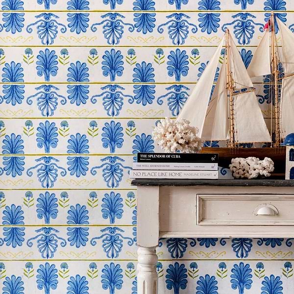 Mykonos Villa Motif-behang-Tapete-Mind the Gap-Selected Wallpapers
