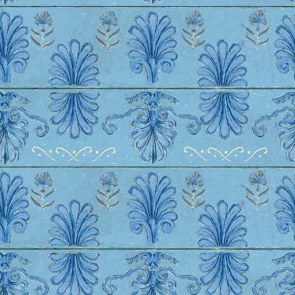 Mykonos Villa Motif-behang-Tapete-Mind the Gap-Azure-Rol-WP30041-Selected Wallpapers