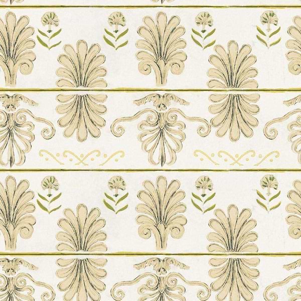 Mykonos Villa Motif-behang-Tapete-Mind the Gap-Taupe-Rol-WP30042-Selected Wallpapers