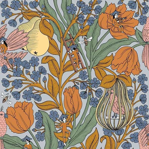 Neo-Belle-Epoque-behang-Tapete-Coordonne-Blue-Rol-8800015-Selected Wallpapers