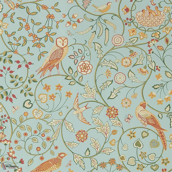 Newill-behang-Tapete-Morris & Co-Peppermint Russet-Rol-216704-Selected Wallpapers