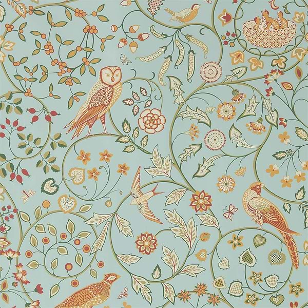 Newill-behang-Tapete-Morris & Co-Peppermint Russet-Rol-216704-Selected Wallpapers