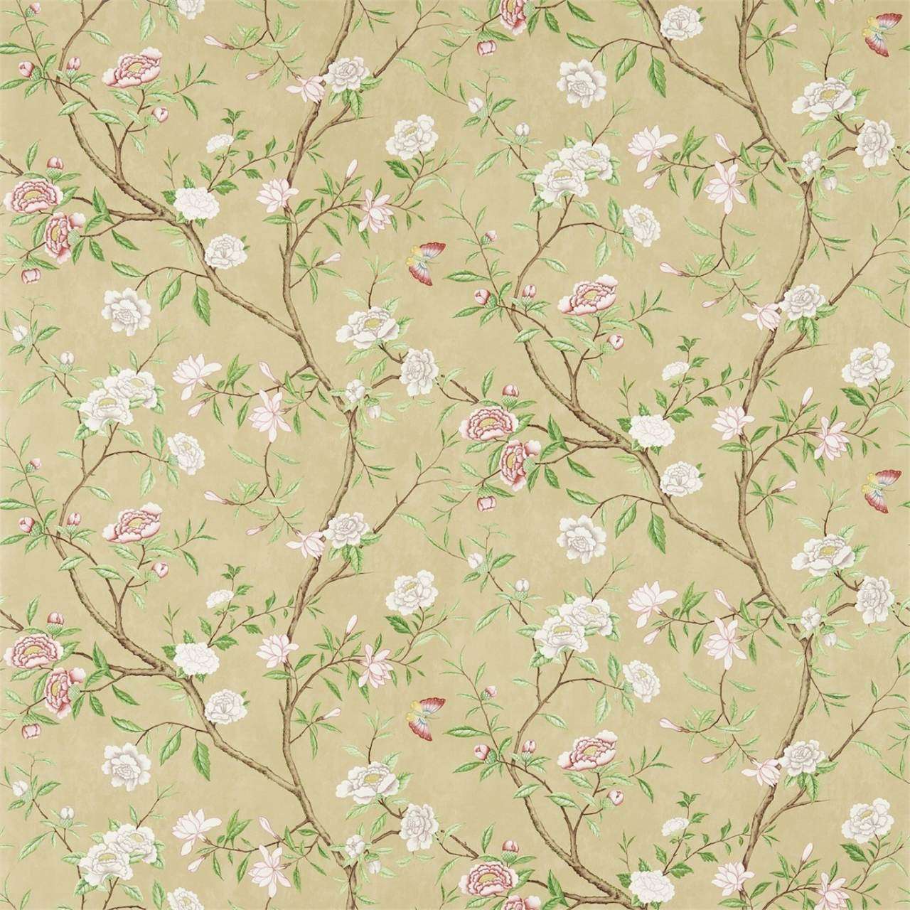 Nostell Priory-behang-Tapete-Zoffany-Old Gold/Green-Rol-311418-Selected Wallpapers